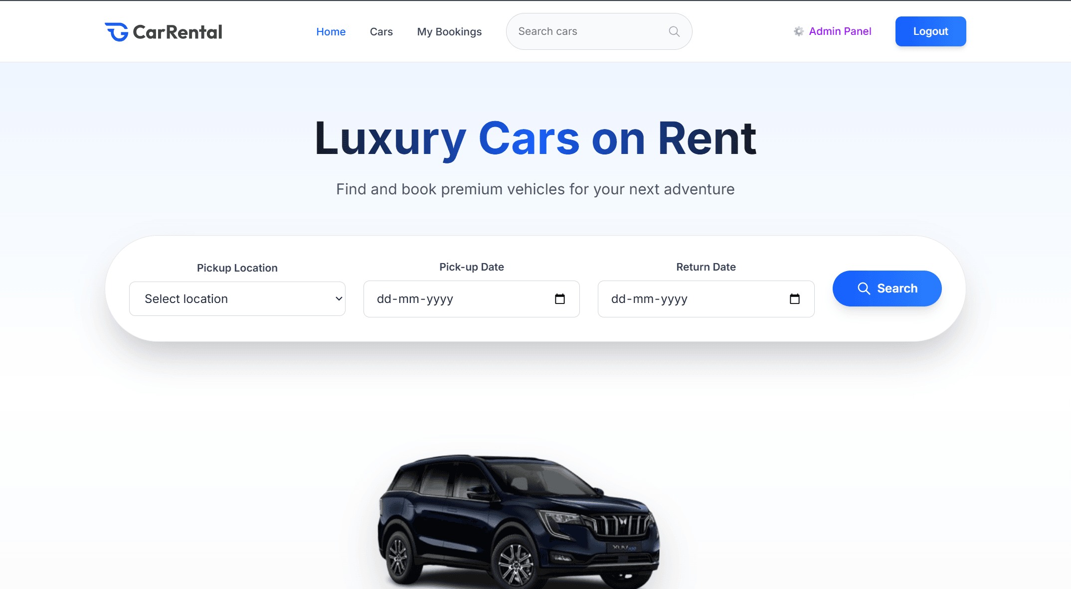 Car Rental Platform screenshot