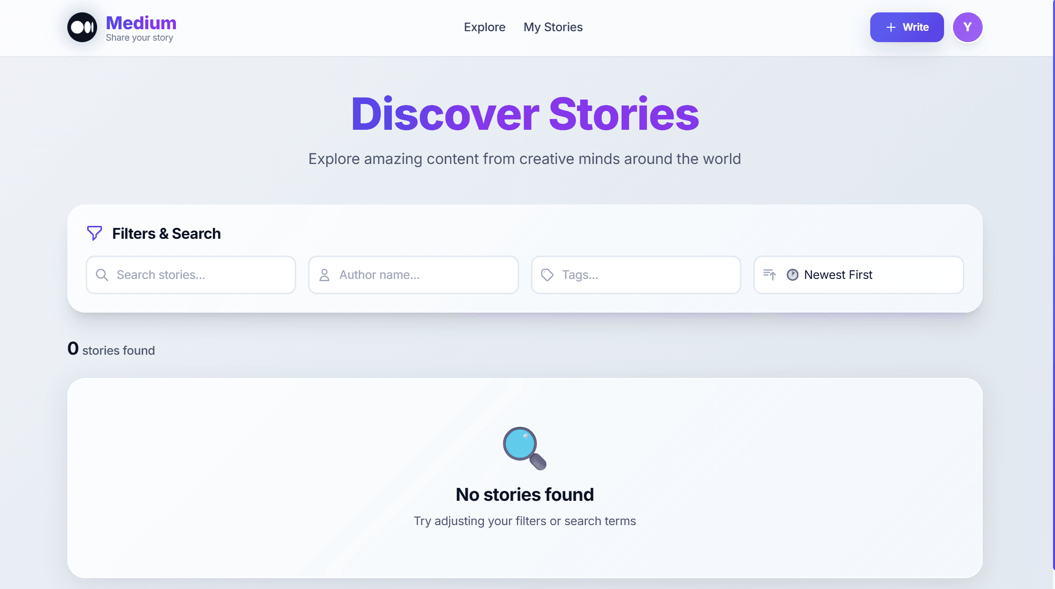 Blogging Platform screenshot